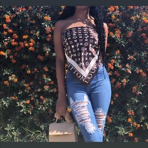 louis Vuitton scarf/ top